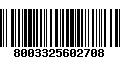 Código de Barras 8003325602708