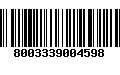 Código de Barras 8003339004598