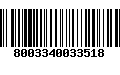 Código de Barras 8003340033518