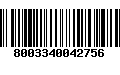 Código de Barras 8003340042756