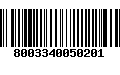 Código de Barras 8003340050201