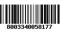 Código de Barras 8003340058177