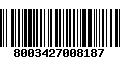 Código de Barras 8003427008187