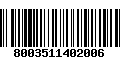 Código de Barras 8003511402006