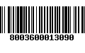 Código de Barras 8003600013090