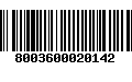 Código de Barras 8003600020142