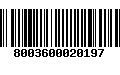 Código de Barras 8003600020197