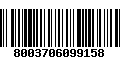 Código de Barras 8003706099158