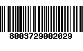 Código de Barras 8003729002029