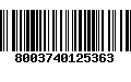 Código de Barras 8003740125363