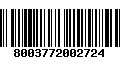 Código de Barras 8003772002724