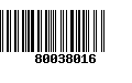 Código de Barras 80038016