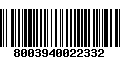 Código de Barras 8003940022332