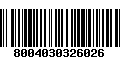 Código de Barras 8004030326026