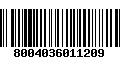 Código de Barras 8004036011209