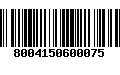 Código de Barras 8004150600075