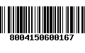 Código de Barras 8004150600167