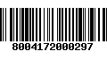 Código de Barras 8004172000297