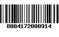 Código de Barras 8004172000914