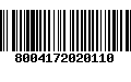 Código de Barras 8004172020110