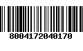 Código de Barras 8004172040170