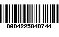 Código de Barras 8004225040744