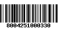 Código de Barras 8004251000330