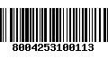 Código de Barras 8004253100113