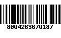 Código de Barras 8004263670187