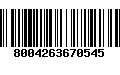 Código de Barras 8004263670545