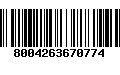 Código de Barras 8004263670774