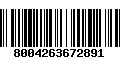 Código de Barras 8004263672891