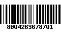 Código de Barras 8004263678701
