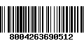 Código de Barras 8004263690512