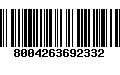 Código de Barras 8004263692332