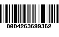 Código de Barras 8004263699362