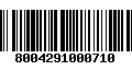 Código de Barras 8004291000710