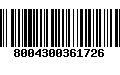 Código de Barras 8004300361726