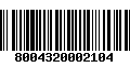 Código de Barras 8004320002104