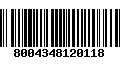 Código de Barras 8004348120118