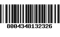Código de Barras 8004348132326