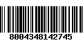 Código de Barras 8004348142745