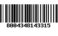 Código de Barras 8004348143315