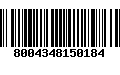 Código de Barras 8004348150184