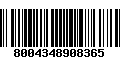 Código de Barras 8004348908365