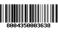 Código de Barras 8004350003638