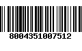 Código de Barras 8004351007512