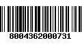 Código de Barras 8004362000731