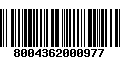 Código de Barras 8004362000977