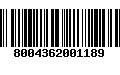 Código de Barras 8004362001189